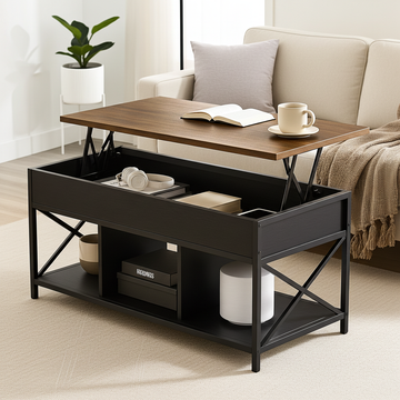 Couchtisch Elara mit aufklappbarer Platte und Stauraum, 100 cm