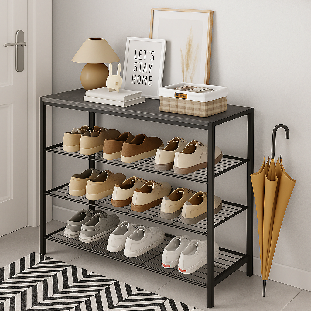 Schuhregal Vita mit 4 Ebenen, 63 x 63 cm