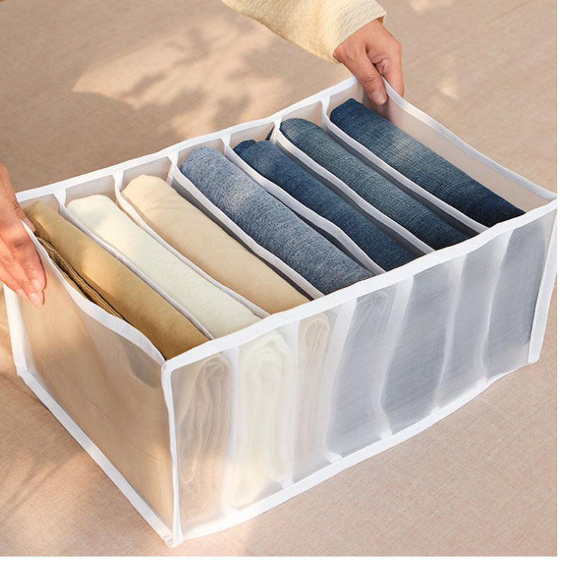 Kleider-Organizer mit 7 Fächern, faltbar, 36 x 25 cm