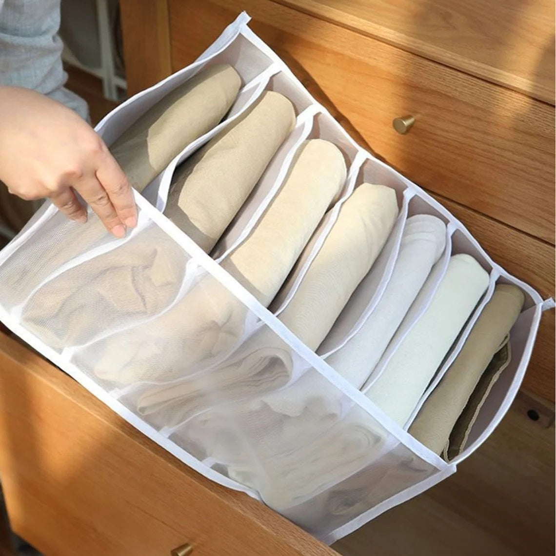 Kleider-Organizer mit 7 Fächern, faltbar, 36 x 25 cm