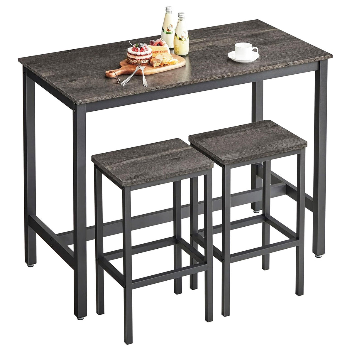 Bartisch-Set Grandeur mit 2 Hockern, 120 cm