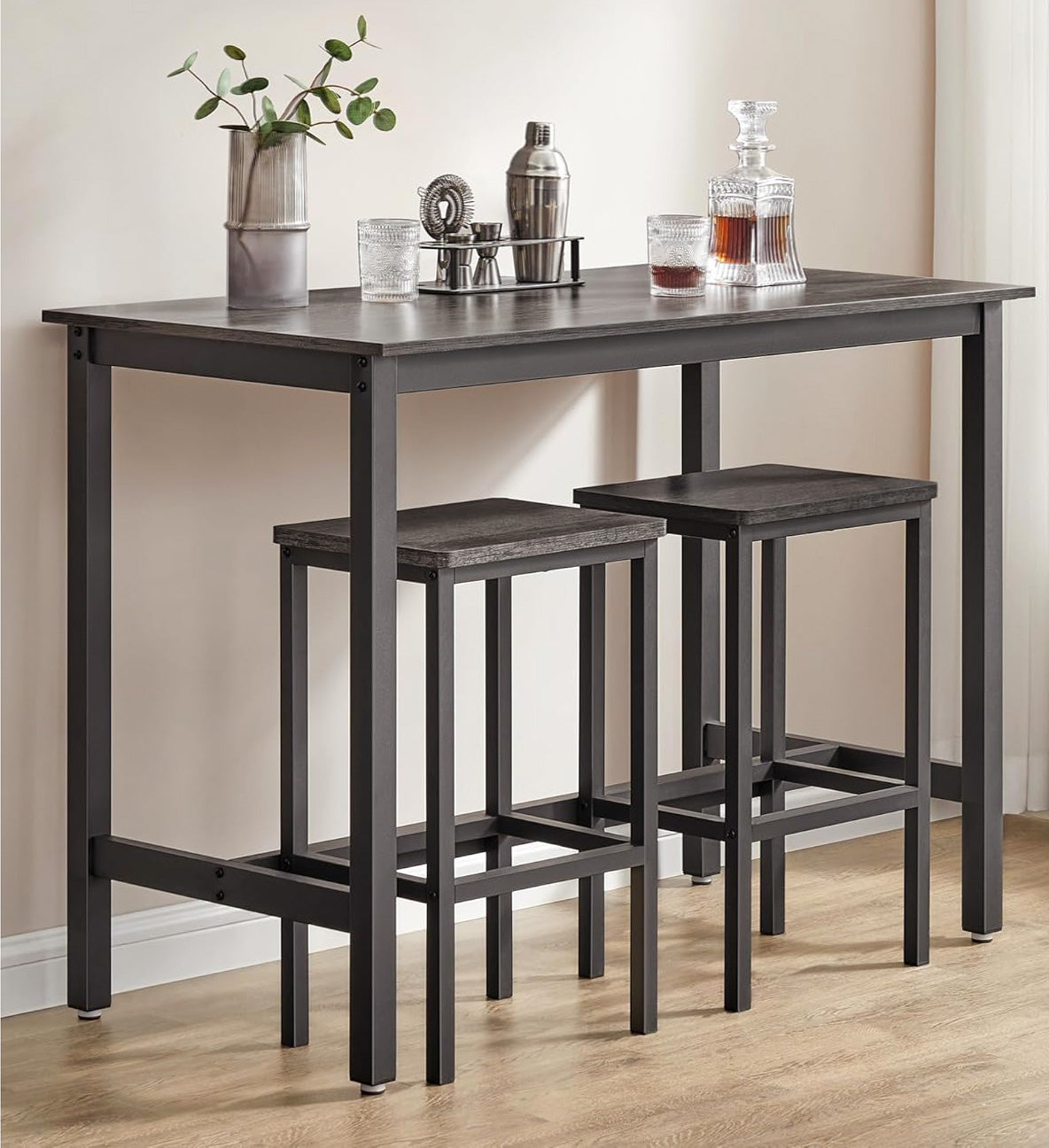 Bartisch-Set Grandeur mit 2 Hockern, 120 cm