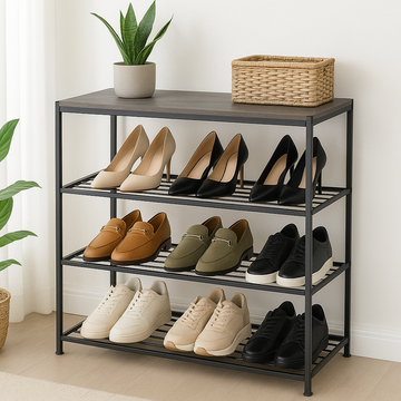 Schuhregal Vita mit 4 Ebenen, 63 x 63 cm
