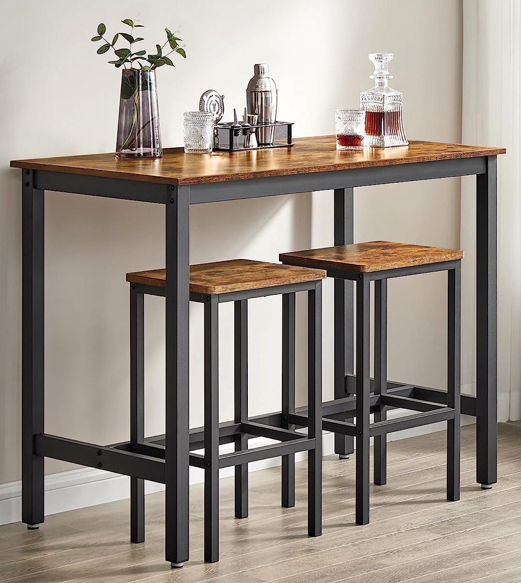 Bartisch-Set Grandeur mit 2 Hockern, 120 cm