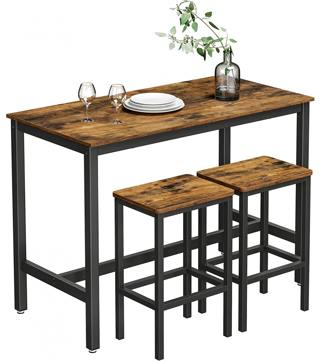 Bartisch-Set Grandeur mit 2 Hockern, 120 cm