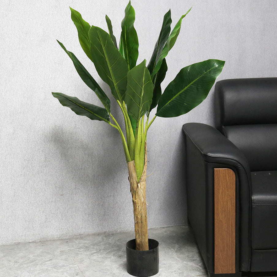 Kunstpflanze Bananenbaum 118 cm im Topf, 2er-Set