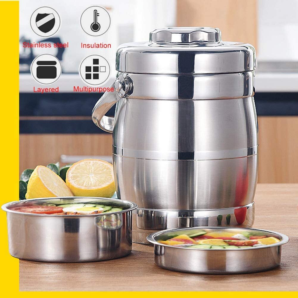 Thermo-Speisebehälter 1,6 L aus Edelstahl, mehrteilig