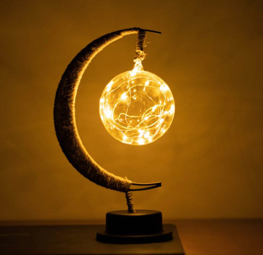 Mondlampe mit Halbmond-Ständer, 27 cm, USB