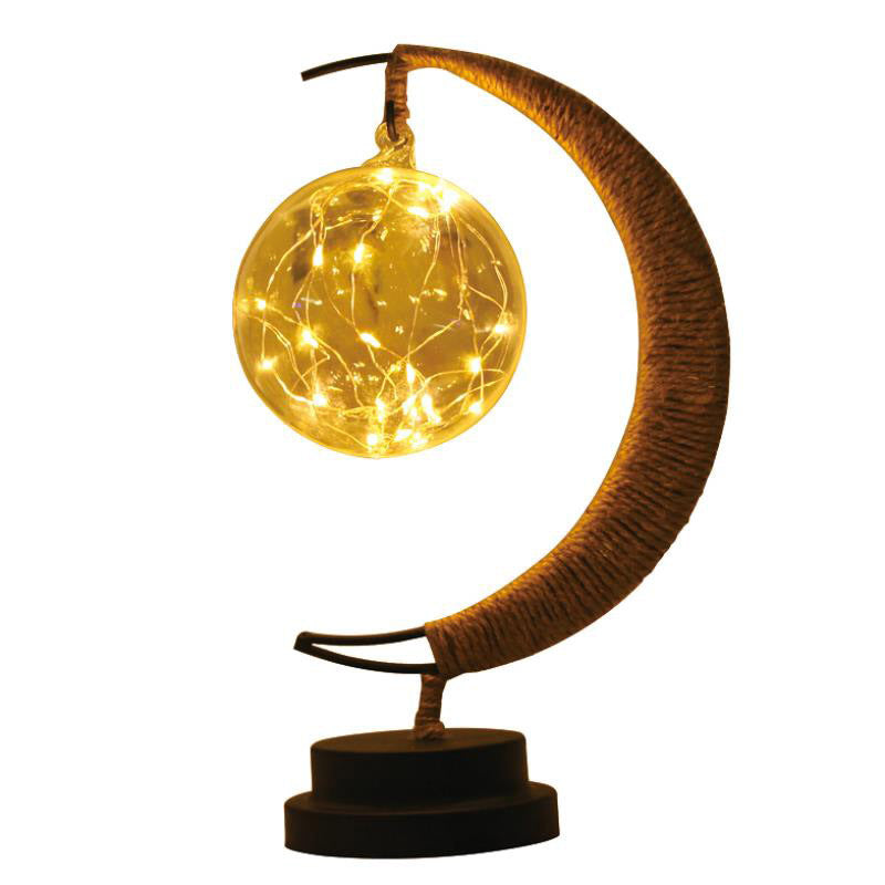 Mondlampe mit Halbmond-Ständer, 27 cm, USB